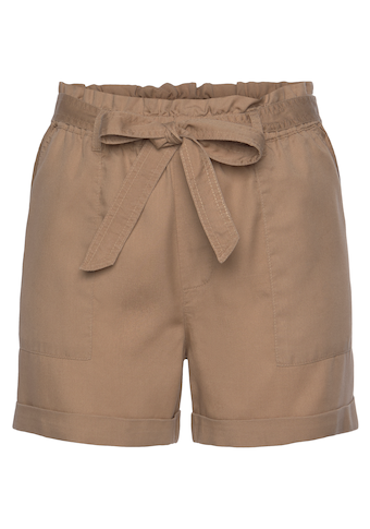 Buffalo Shorts, (mit Bindegürtel), im Paperbag-Stil, Gummizugbund, kurze Hose