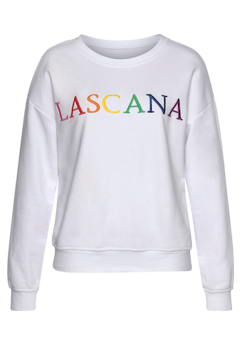 LASCANA Sweatshirt, mit Logo-Stickerei