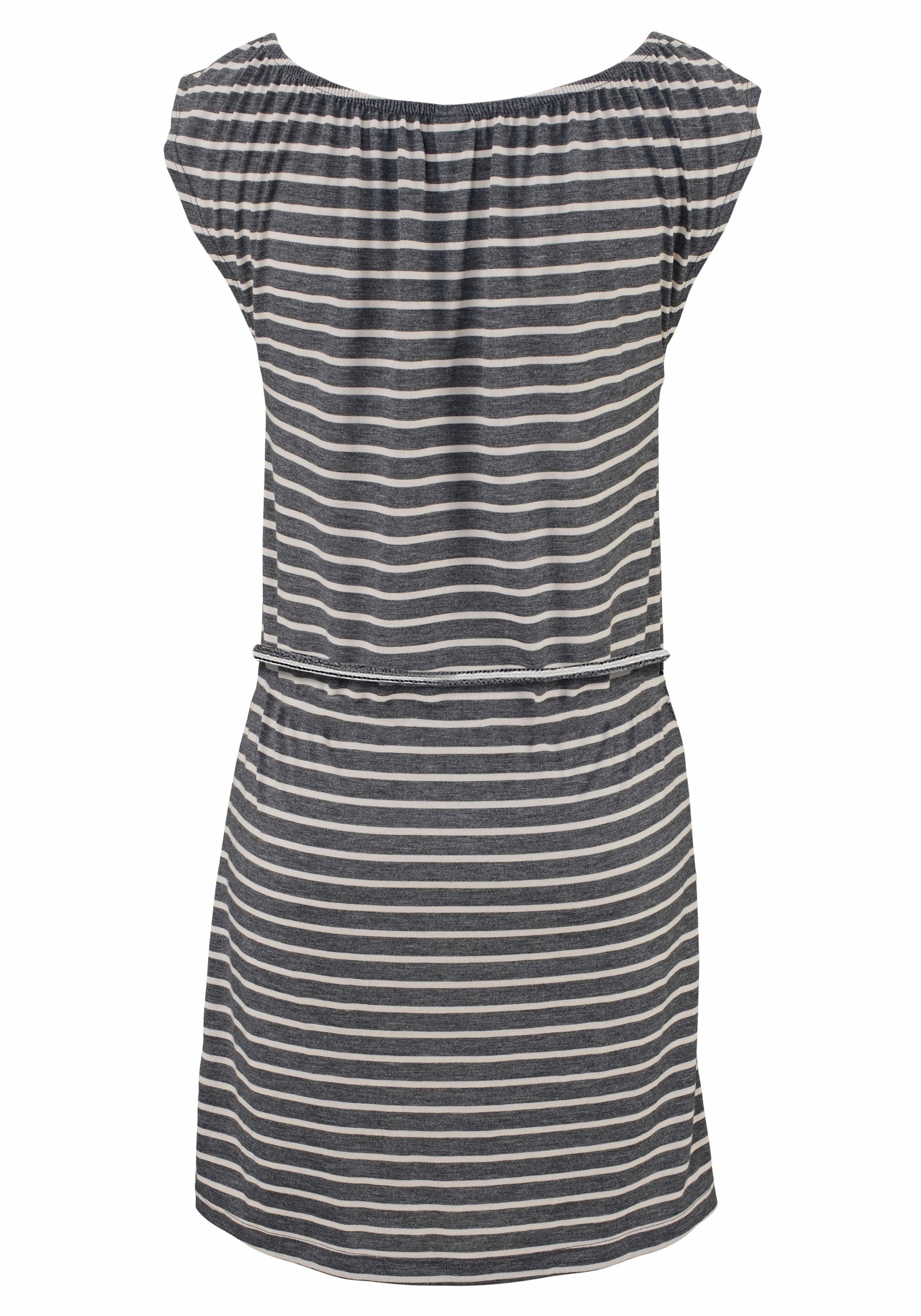 Venice Beach Jerseykleid, (mit Bindegürtel), und & LASCANA | kaufen Bademode, » online Streifenprint Lingerie Unterwäsche