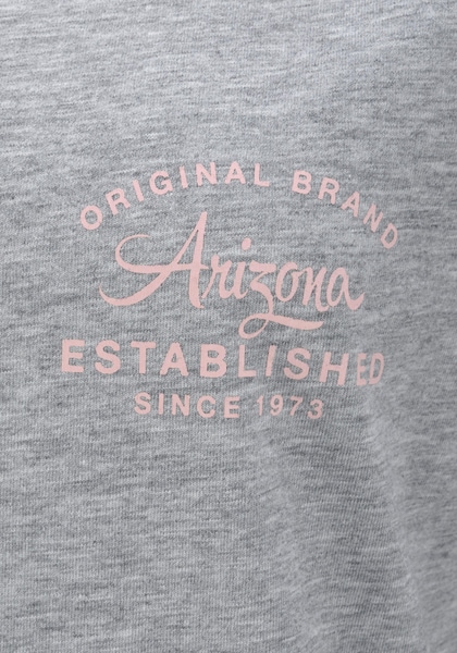 Pyjashort Arizona, haut avec patte de boutonnage et Logo imprimé sur la poitrine