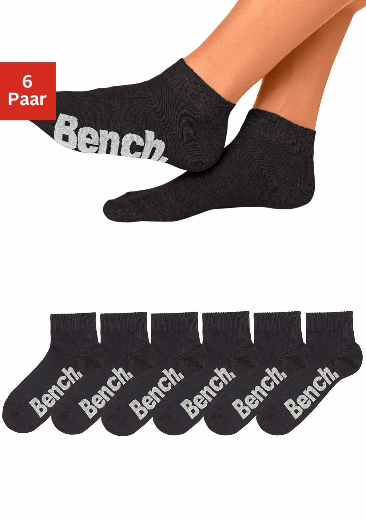 Bench. Kurzsocken, (Packung, 6 Paar), mit komfortablem Rippbündchen