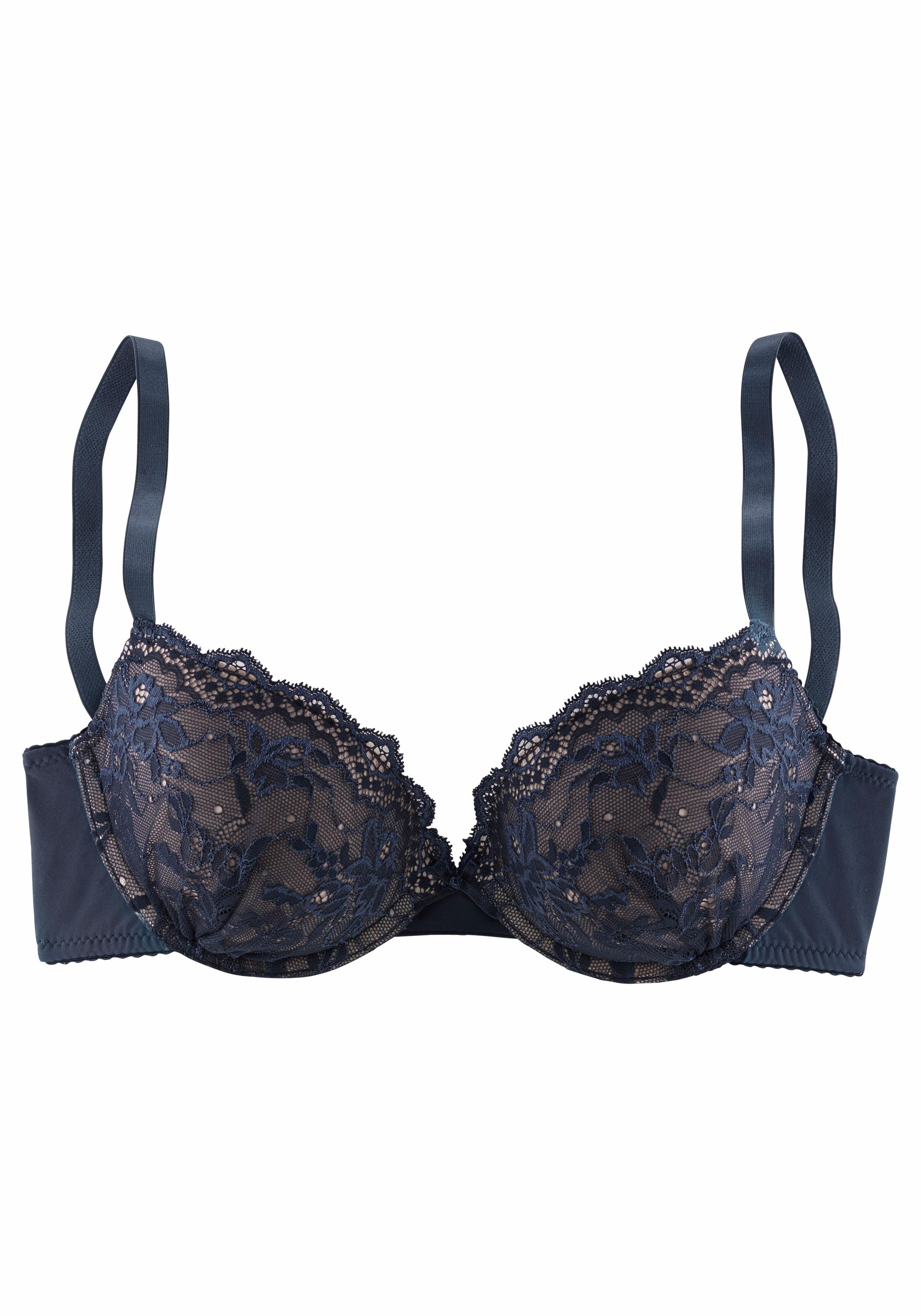 Soutien-gorge push-up LASCANA avec bonnets bordés de dentelle et coussinets amovibles