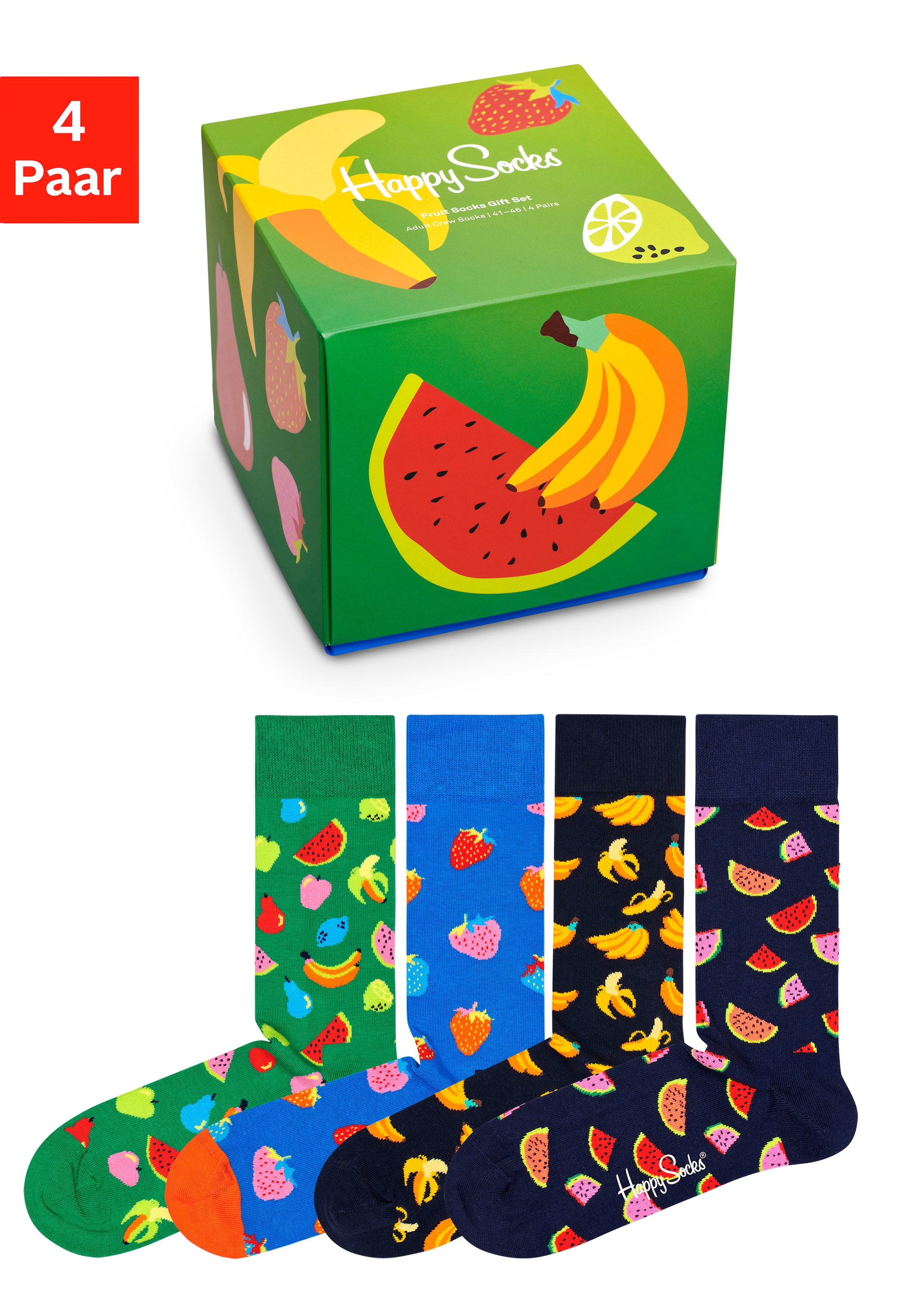 Image of Happy Socks Socken »Fruit«, (Box, 4 Paar), mit Früchten in Geschenkbox