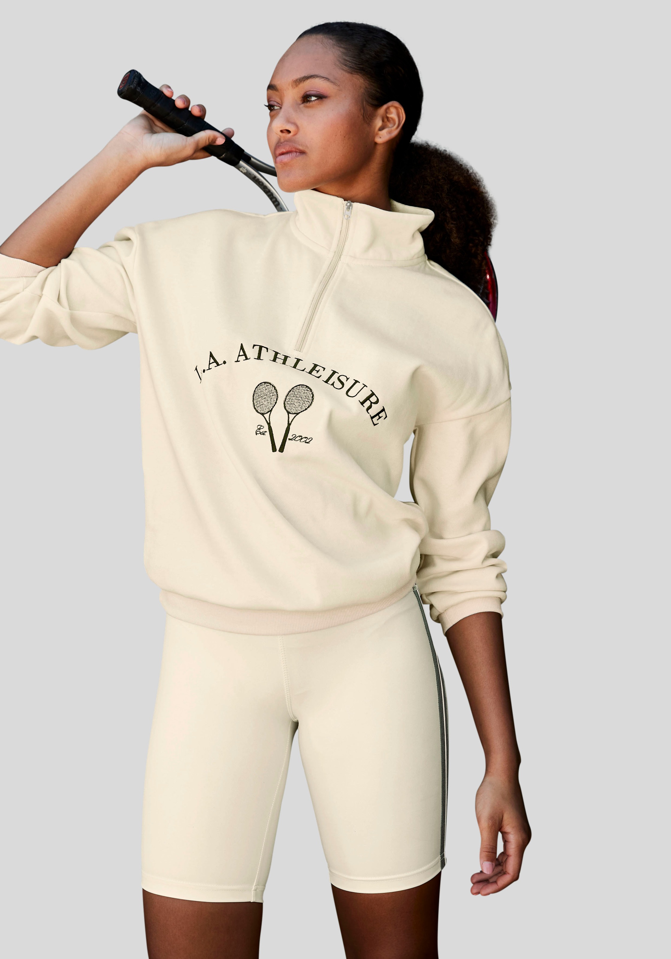 Sweatshirt und »Tennis«, & Reissverschluss Stehkragen Lingerie ACTIVE kaufen online » | Unterwäsche LASCANA Bademode, mit LASCANA