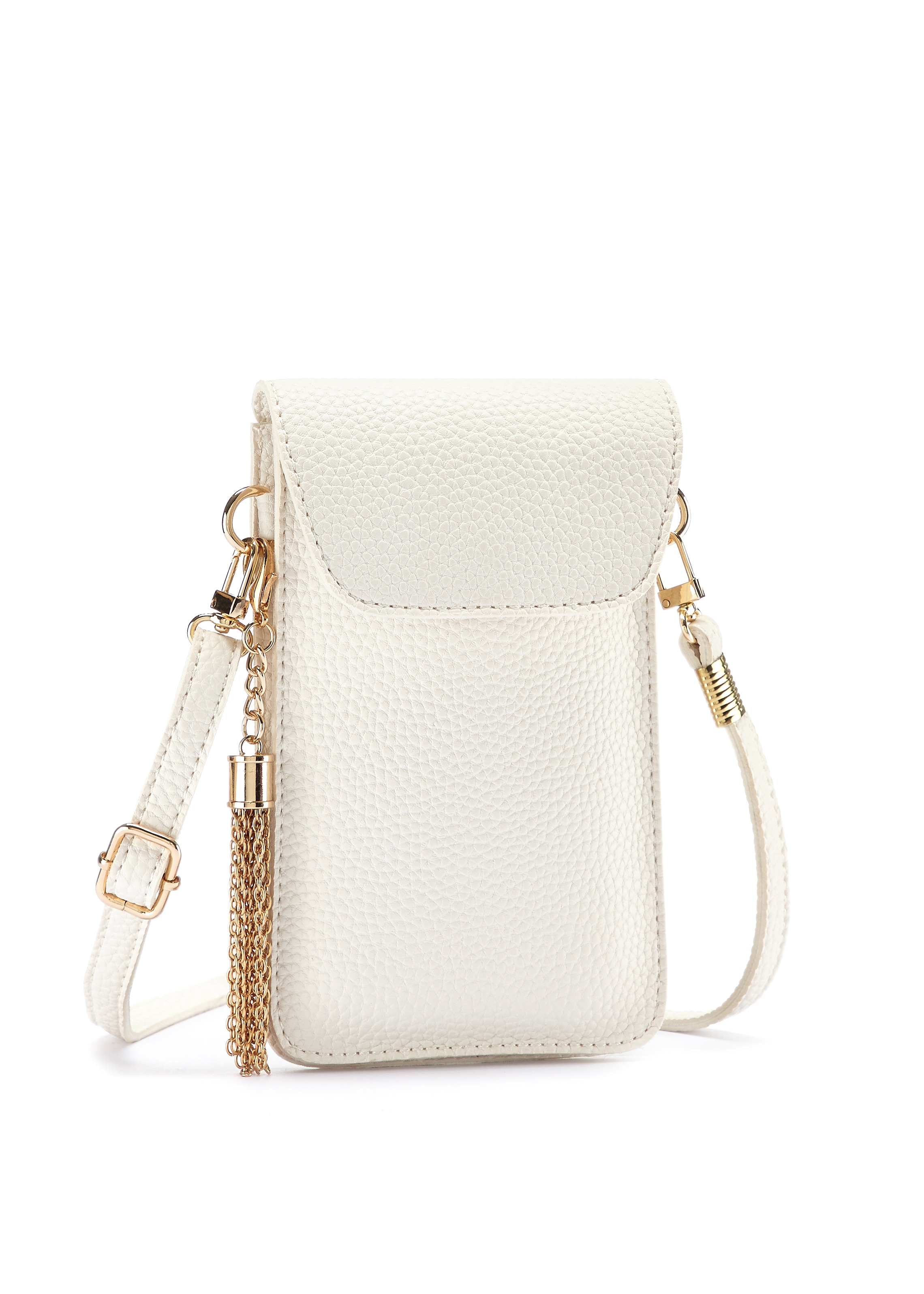 Image of LASCANA Umhängetasche, modische Minibag, Handytasche zum Umhängen mit praktischem Sichtfenster und abnehmbarer Tassel