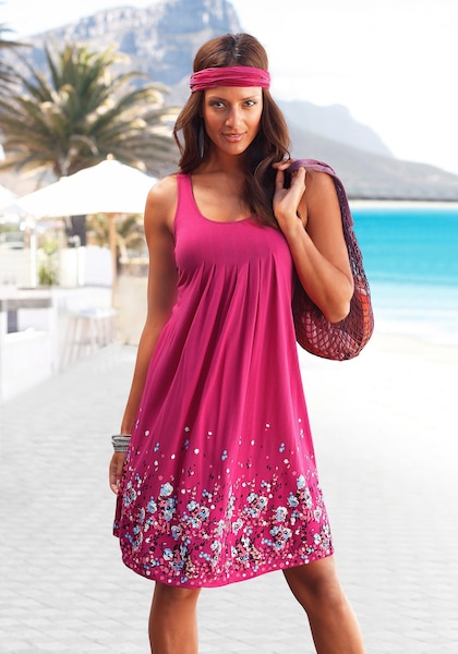 Beachtime Strandkleid, mit Blumenprint, Strandmode, Strandbekleidung