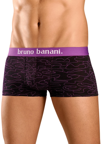 Bruno Banani Boxershorts, (Packung, 4 St.), in Hipster-Form uni oder gemustert