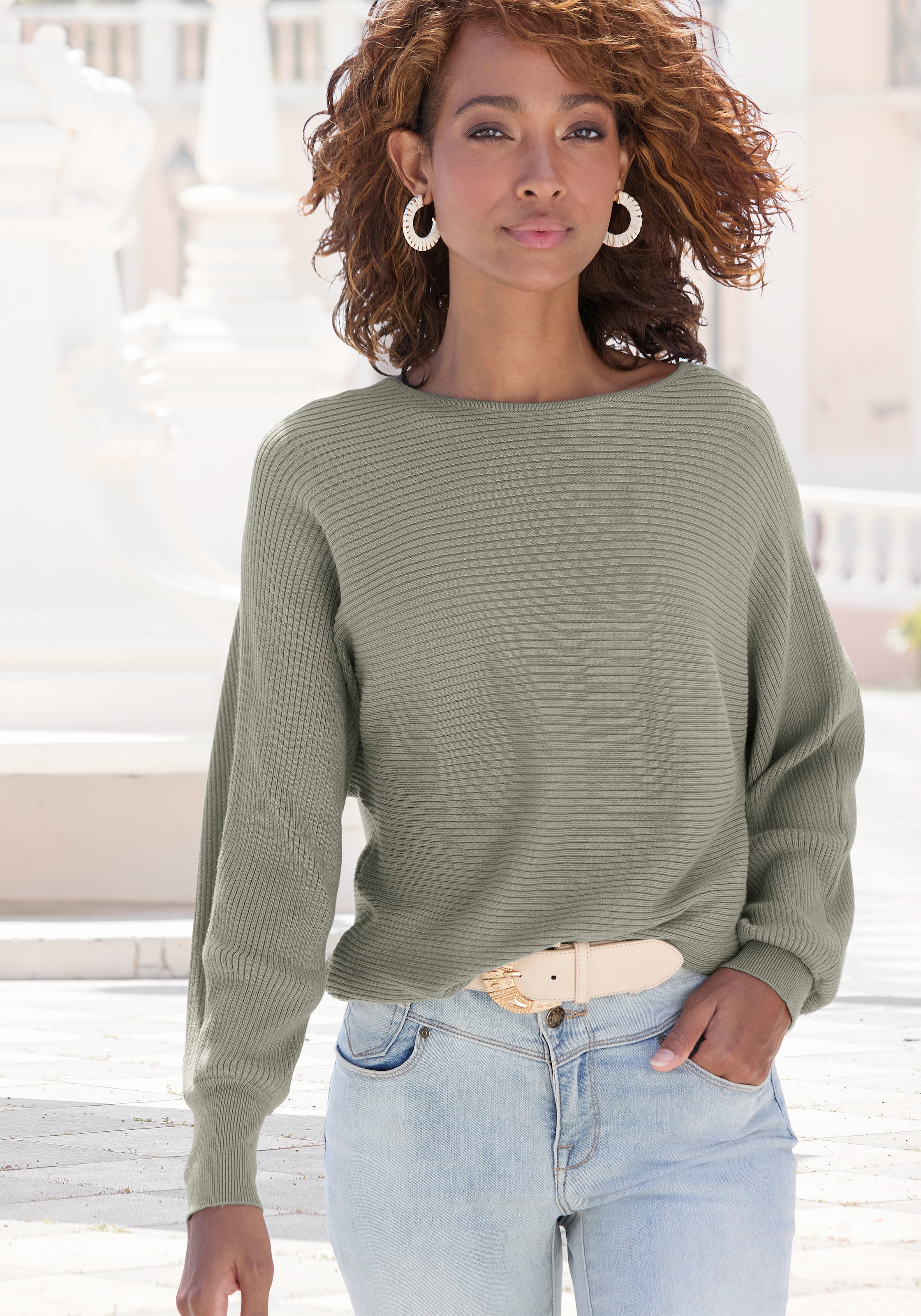 Vivance Strickpullover, mit U-Boot-Ausschnitt