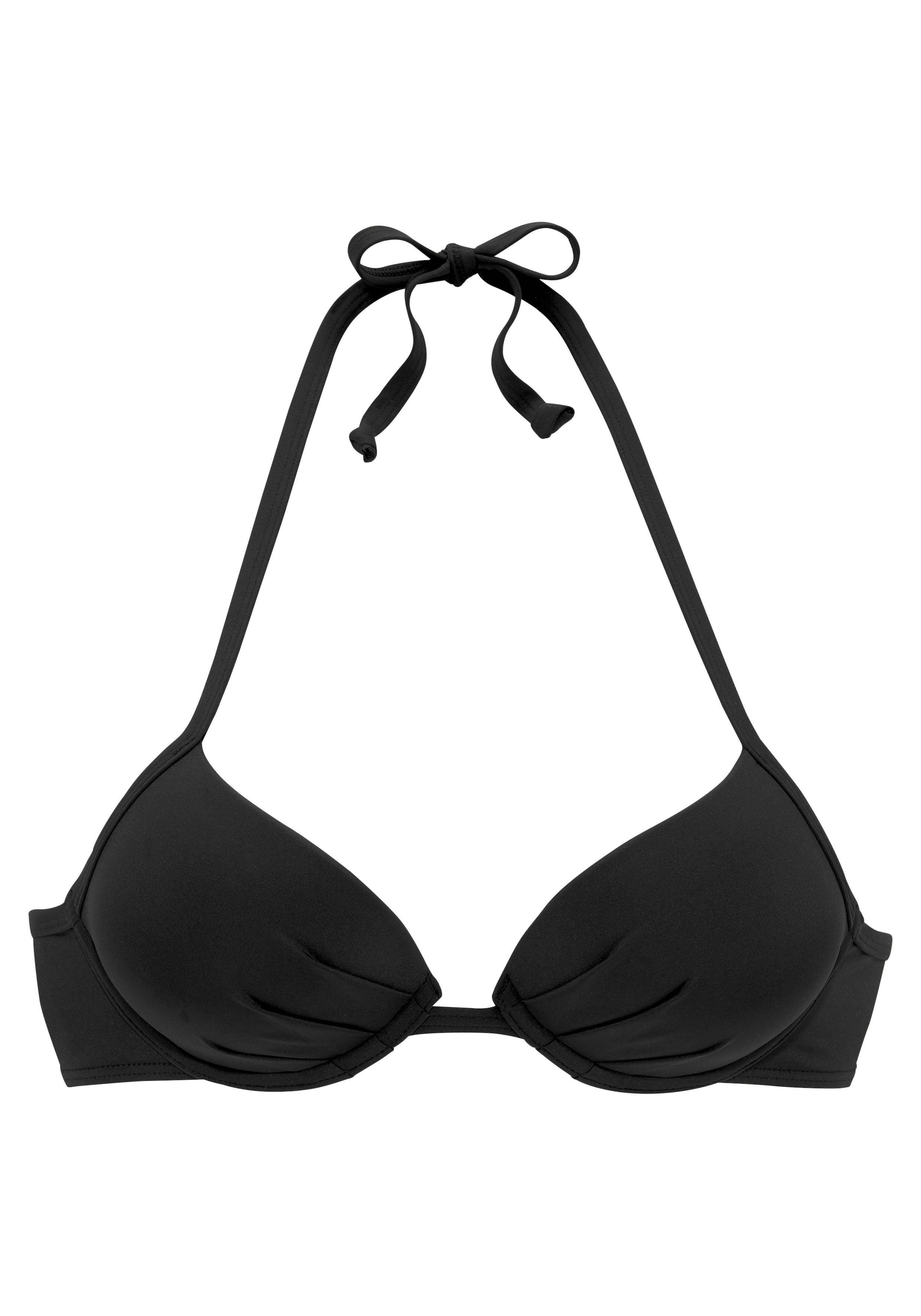 Black 'Rome' Push-Up Bikini Top By