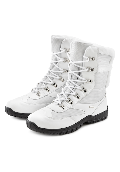 LASCANA Winterstiefel »Snow Boots, Stiefelette,«, Snow Boots, Outdoor Stiefelette, wind & wasserabweisend, Profilsohle