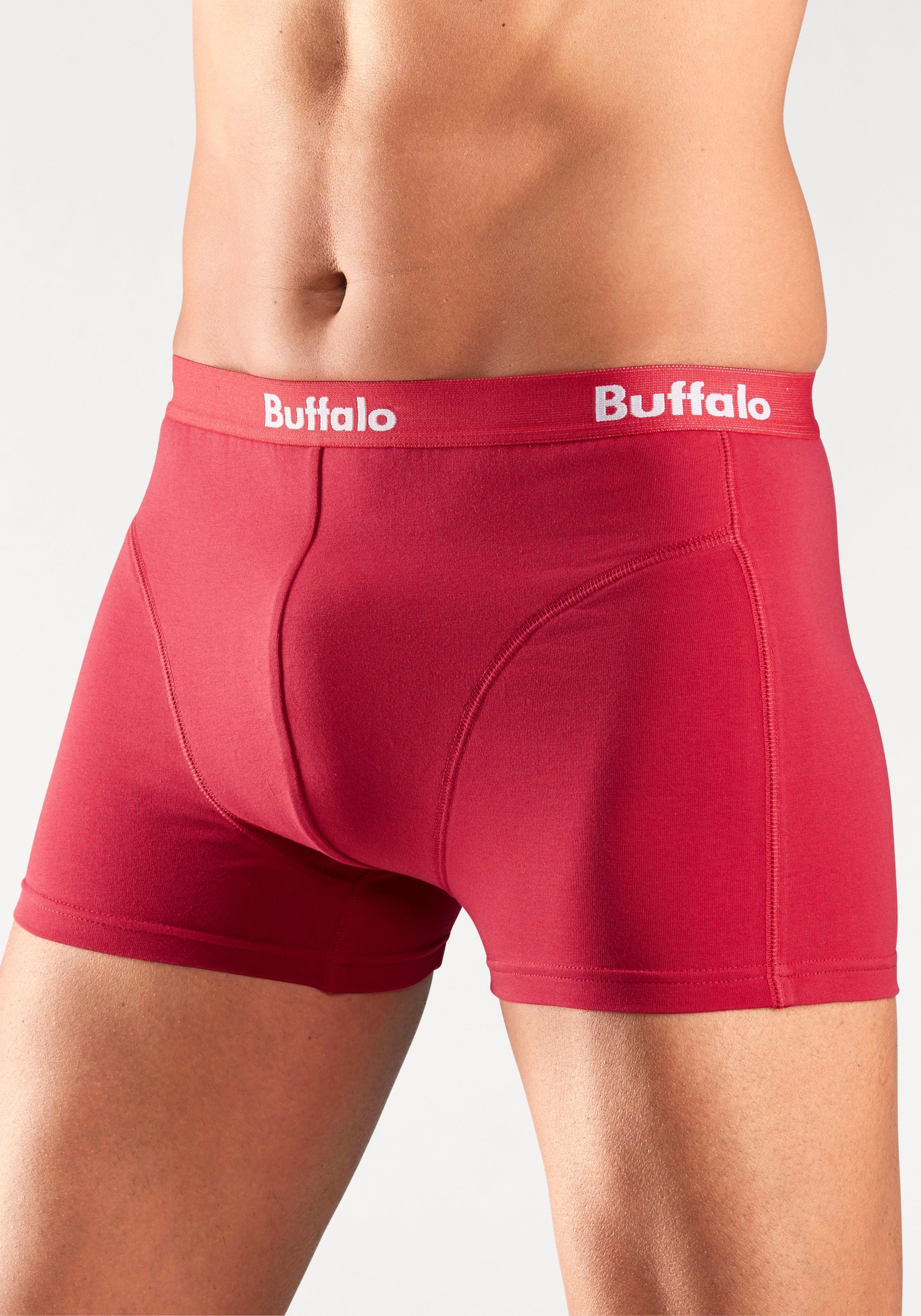 Buffalo Boxer, (Packung, 3 St.), mit Overlock-Nähten vorn