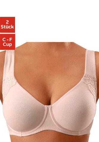 2 fleur Cups | & kaufen mit (Packung, Trägern petite Lingerie Bademode, mit Stück), und Bügel, doppellagigen online » Minimizer-BH, LASCANA breiteren Unterwäsche