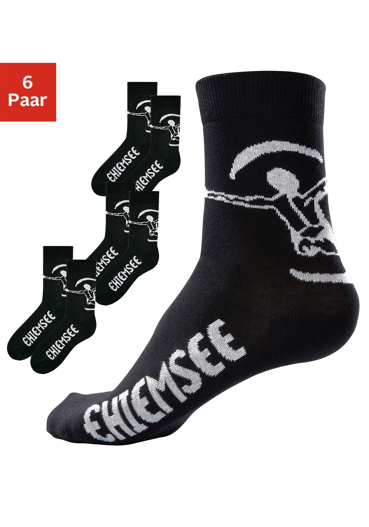 Chiemsee Freizeitsocken, (Packung, 6 Paar), in pflegeleichter Markenqualität