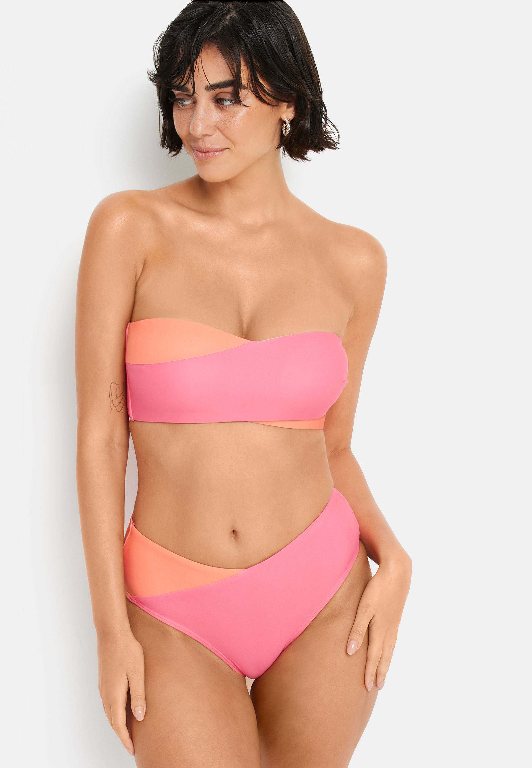 LSCN by LASCANA Bandeau-Bikini »Auri«, (Set), in Colourblock-Optik