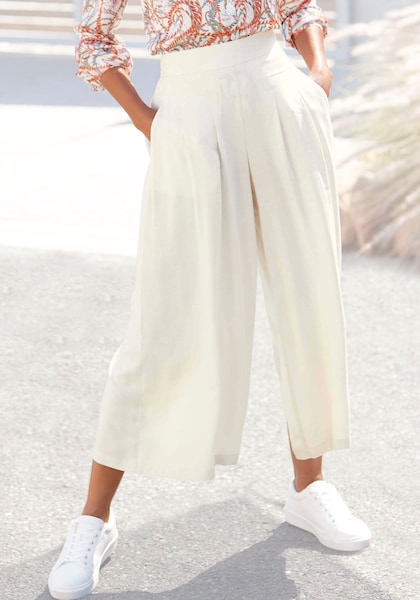 LASCANA Culotte, weite sommerliche Stoffhose mit Taschen