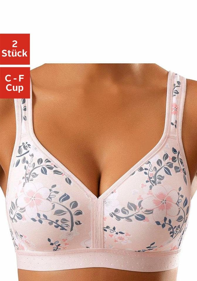 Dartpfeile,Soft günstig Kaufen-petite fleur Soft-BH, (Packung, 2 Stück). petite fleur Soft-BH, (Packung, 2 Stück) <![CDATA[PETITE FLEUR: BH ohne Bügel im 2er Pack. Gemoldetes Cup. Schönes Pünktchen-Muster am Unterbrustband und an den Paspeln. Entlastende, breitere Träger 