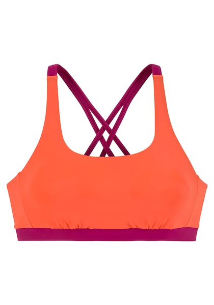 s.Oliver Bustier-Bikini-Top »Yella«, mit kontrastfarbenen Details und gekreuzten Bändern im Rücken