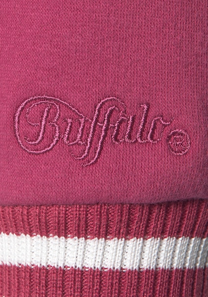 Buffalo Sweatshirt, mit Kontrast-Rippbündchen und Druck, Loungeanzug