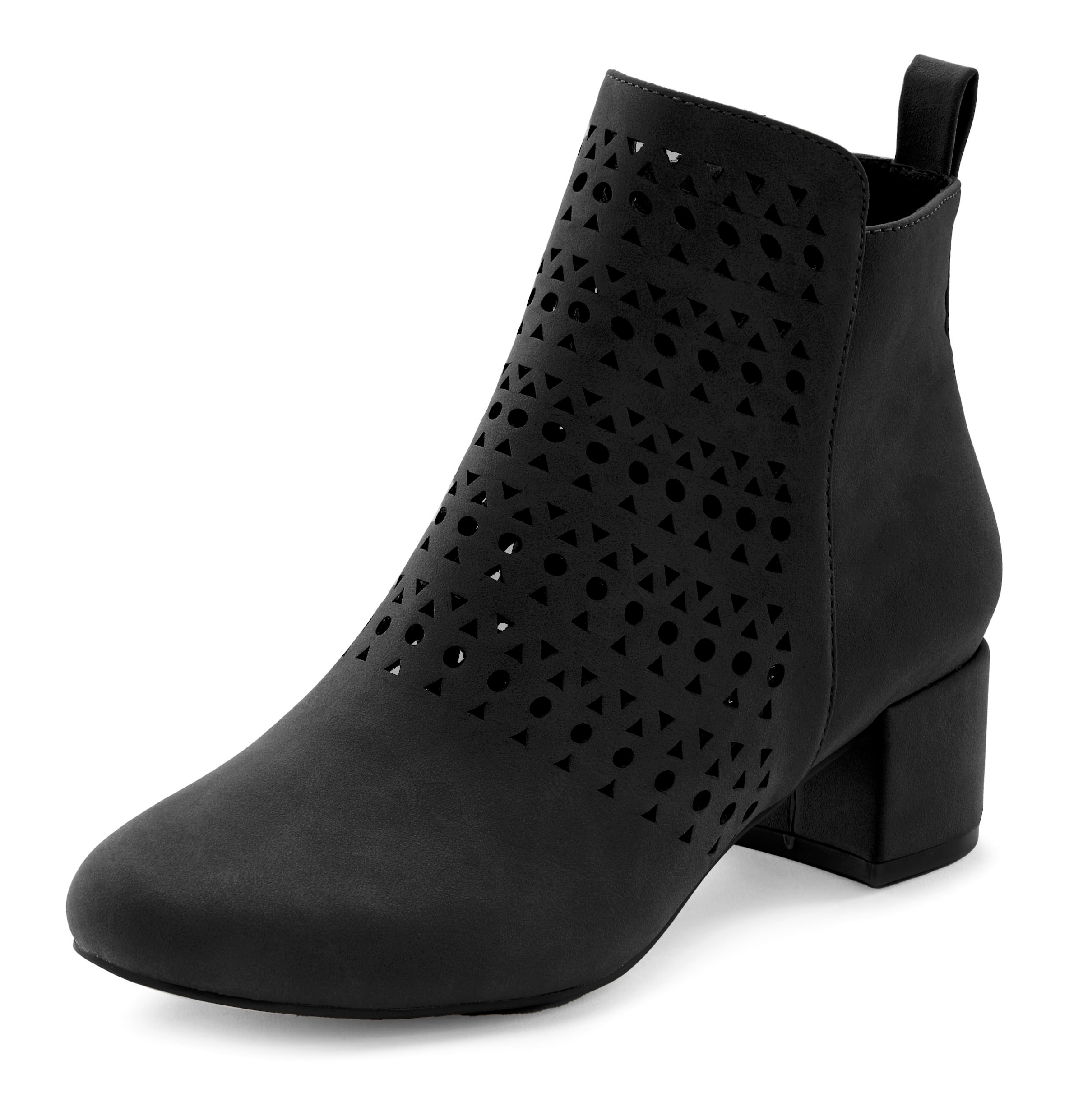 LASCANA Stiefelette, Stiefel, Boots mit kleinen Cut-Outs VEGAN