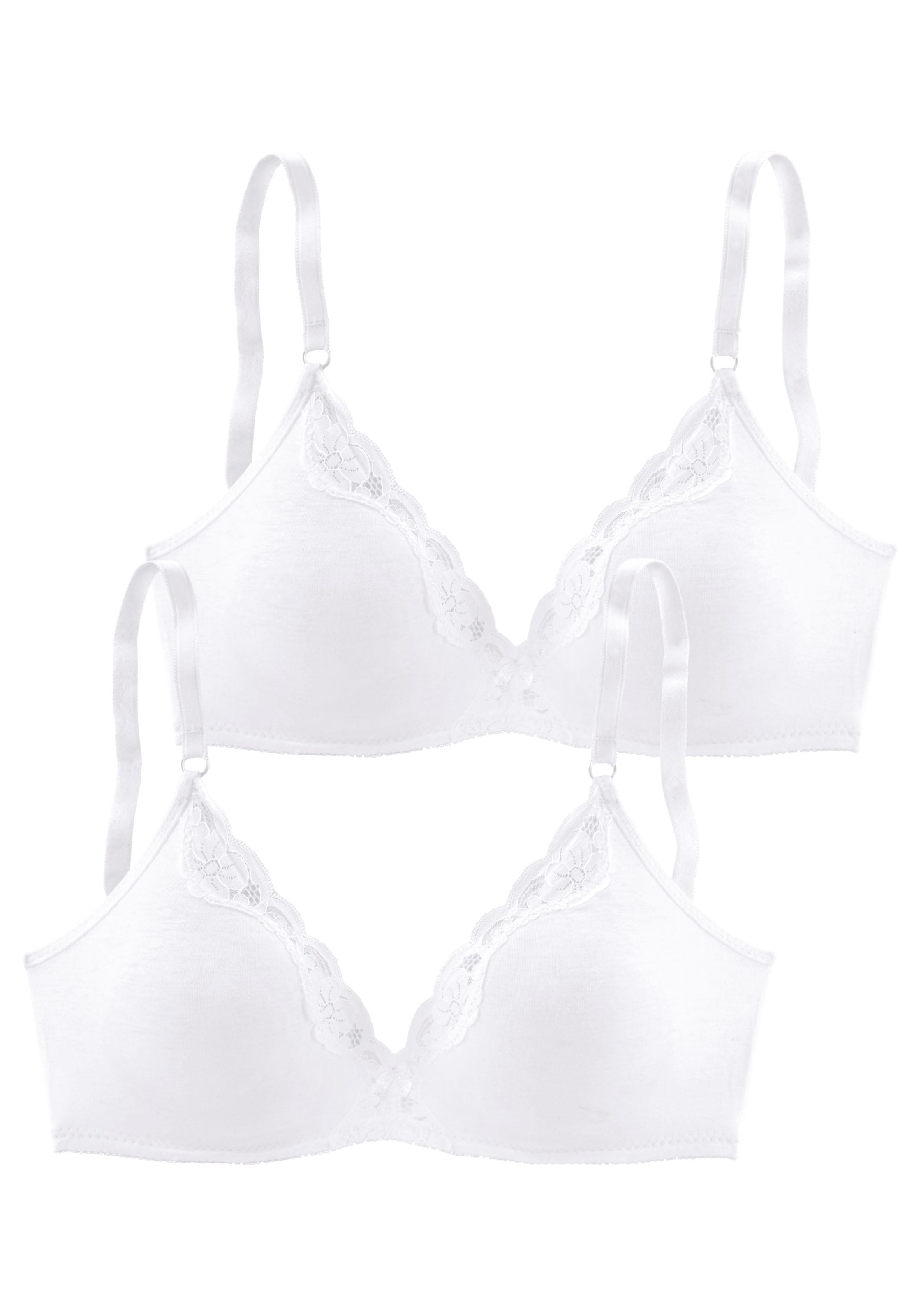 petite fleur Bralette-BH, ohne Bügel aus Baumwolle mit Spitze