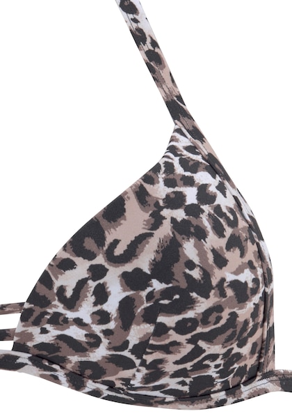 LASCANA Triangel-Bikini, mit Leo-Print und Push-Up-Effekt