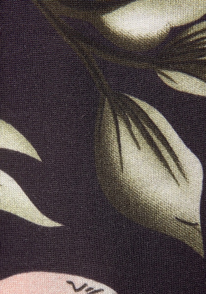 s.Oliver Shorts, mit Bindeband am Bund, im Blumenprint, kurze Hose