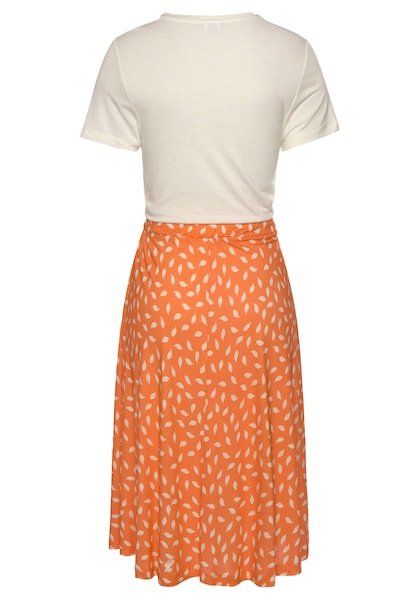 Vivance Jerseykleid, mit bedrucktem Rockteil und Taschen, T-Shirtkleid, Sommerkleid