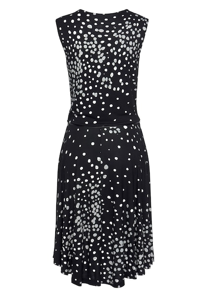 Vivance Jerseykleid, (mit Bindegürtel), mit Punktedruck und V-Ausschnitt, elegantes Sommerkleid