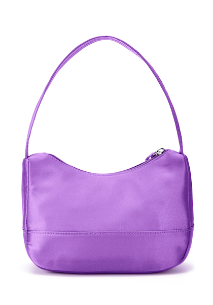 LASCANA Handtasche, aus Satin, Schultertasche, Henkeltasche, Mini Bag, Trend Farbe Lila