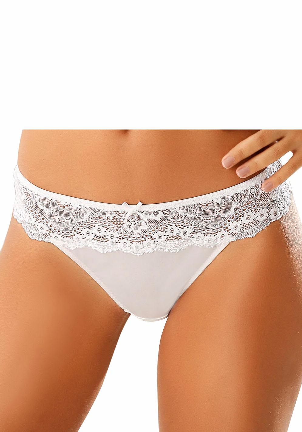 Image of LASCANA String, mit Bund aus zarter, floraler Spitze