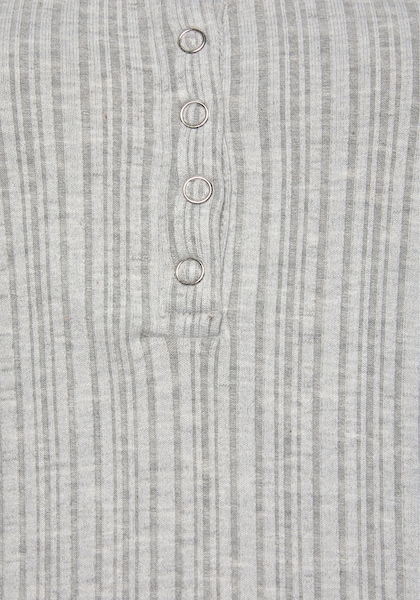 LASCANA Langarmshirt, aus weicher Rippware mit Knopfleiste, figurbetont