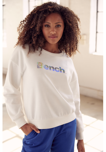 Bench. Sweatshirt »-Loungeshirt«, mit glänzendem Logodruck, Loungewear