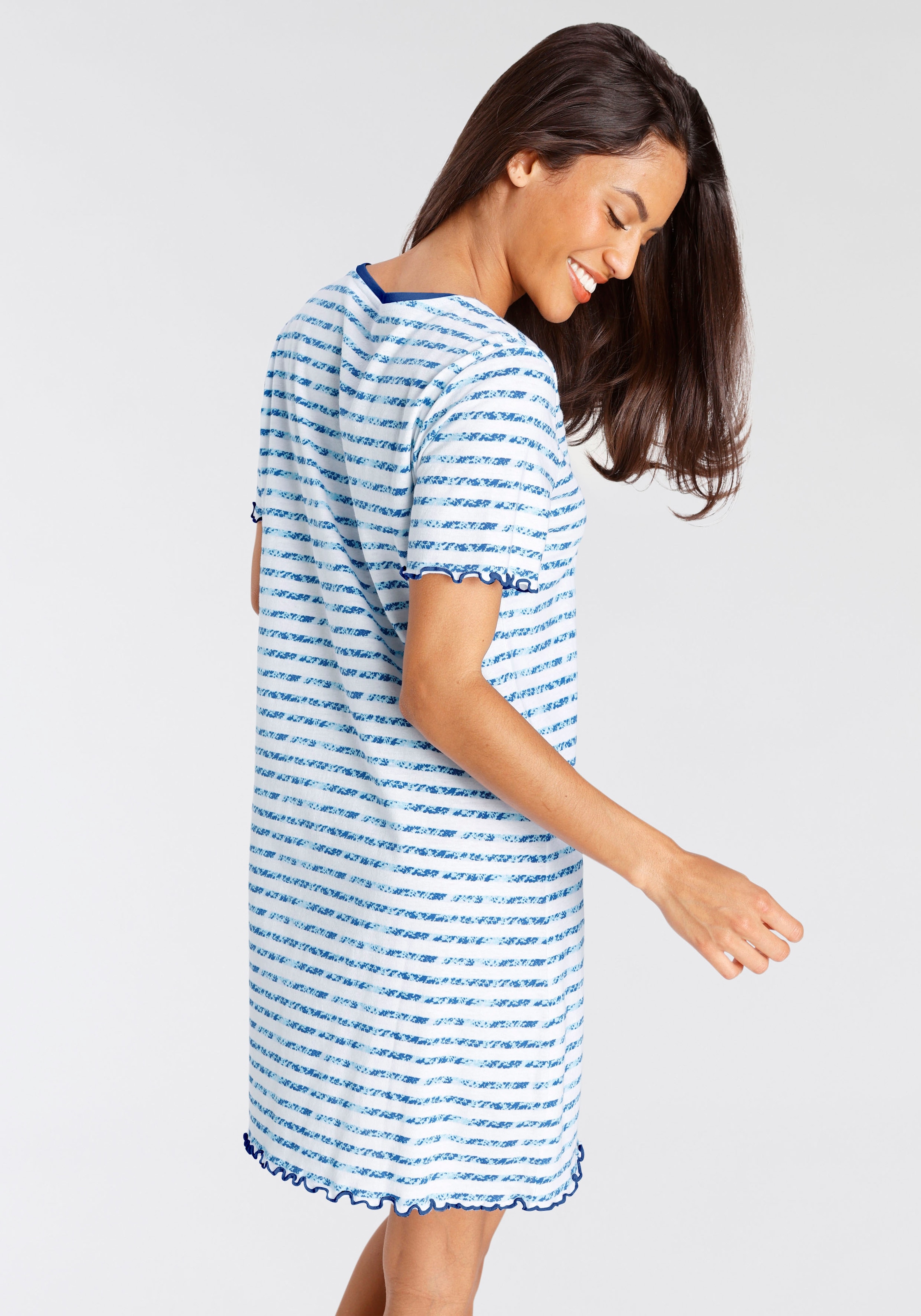 LASCANA Unterwäsche Sleepshirt, mit Bademode, & Dreams | Lingerie online Vivance kaufen » Kräuselsaum