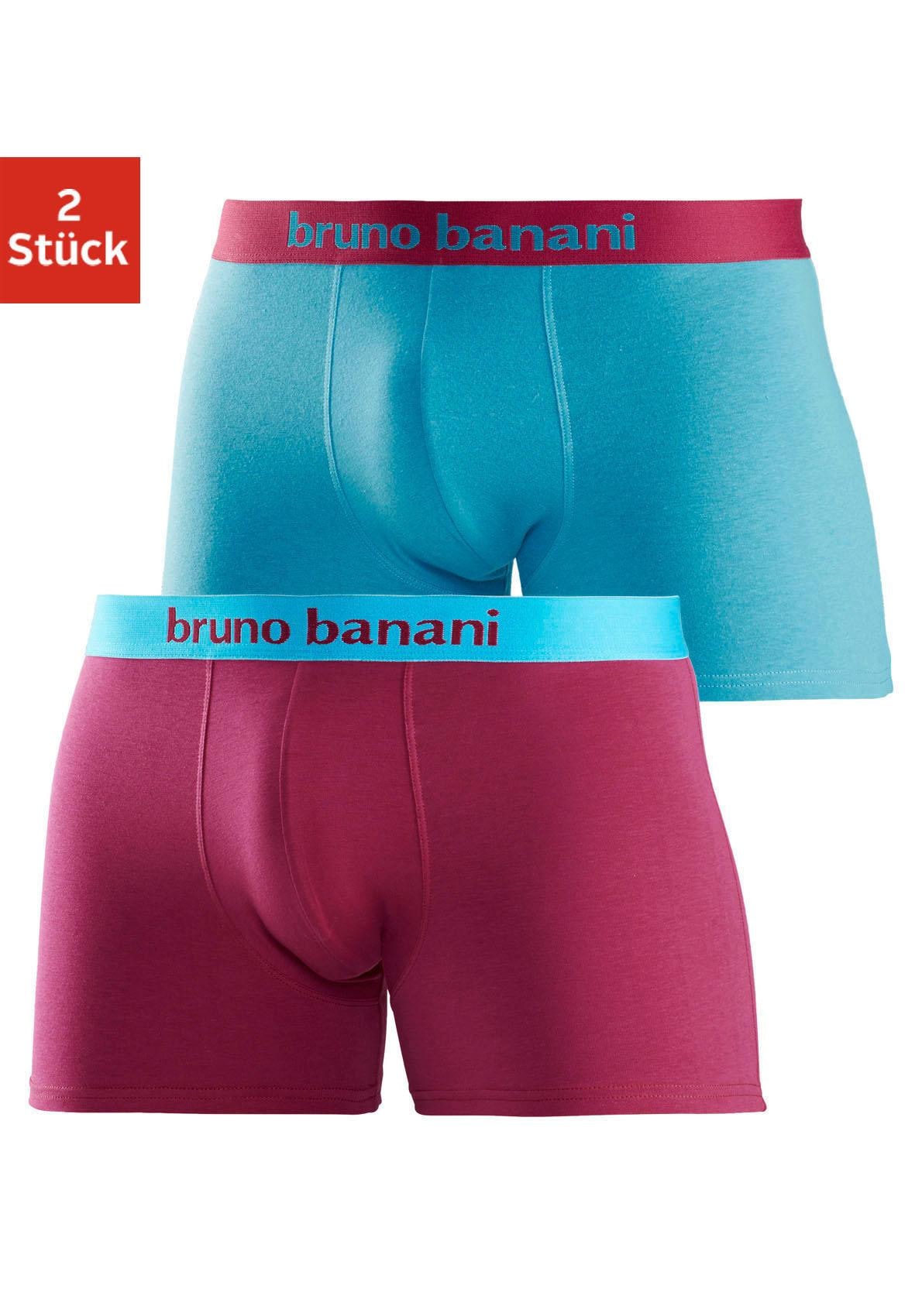 Image of Bruno Banani Boxershorts, (2 St.), mit kontrastfarbenem Bund