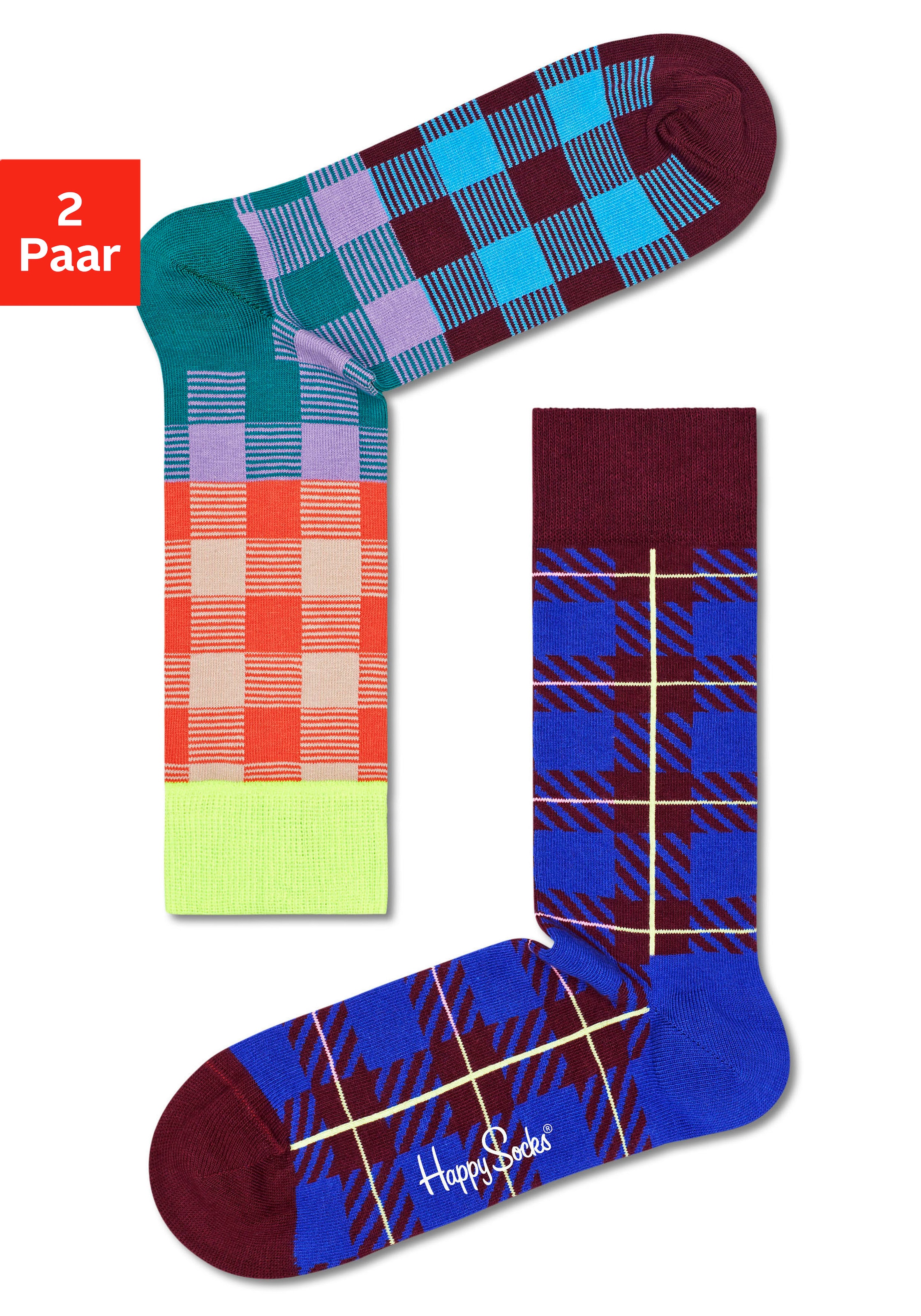 Image of Happy Socks Socken »electric und business«, (2 Paar), mit farbenfrohen Karos