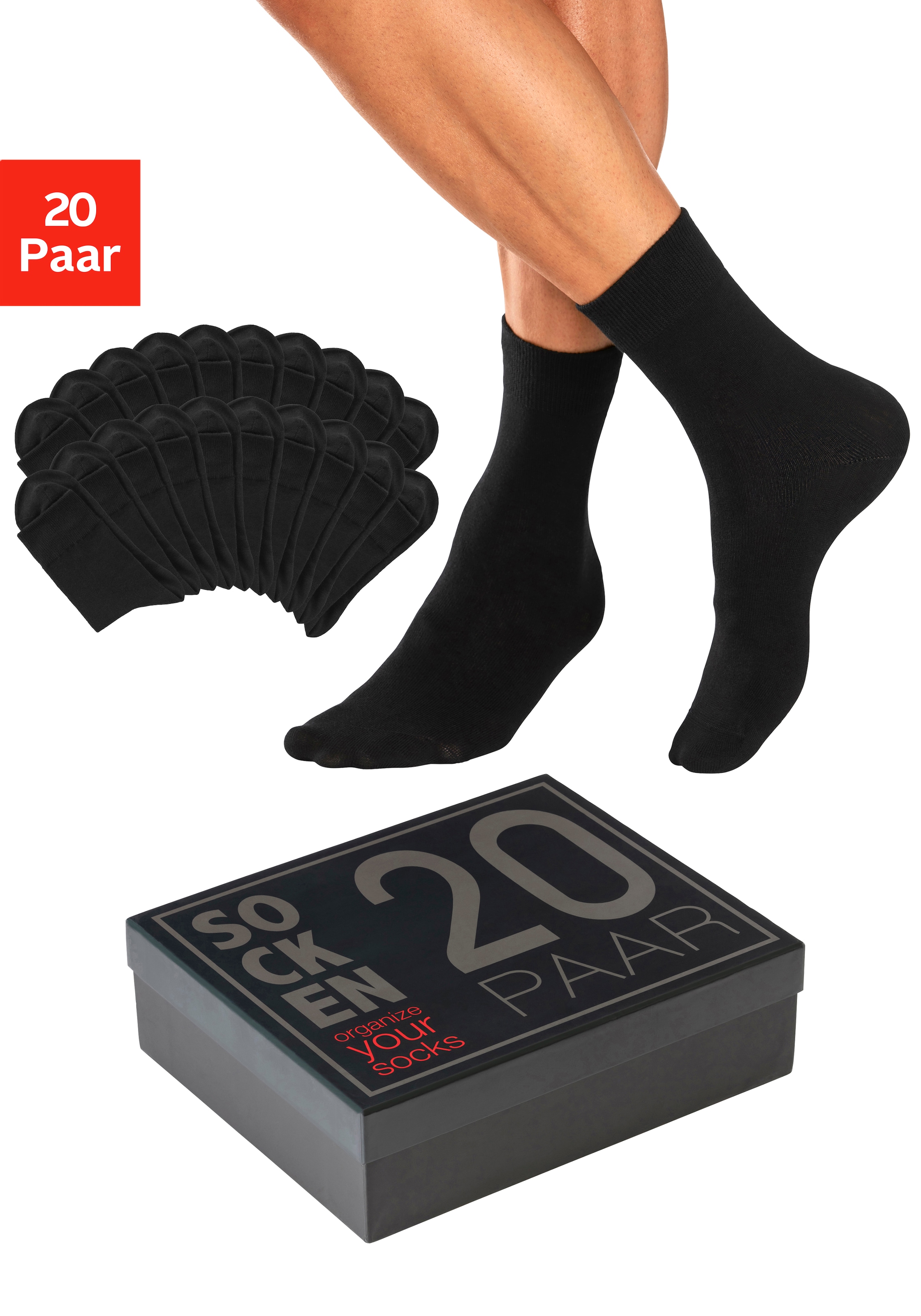 Image of H.I.S Socken, (Box, 20 Paar), in praktischer Geschenkbox