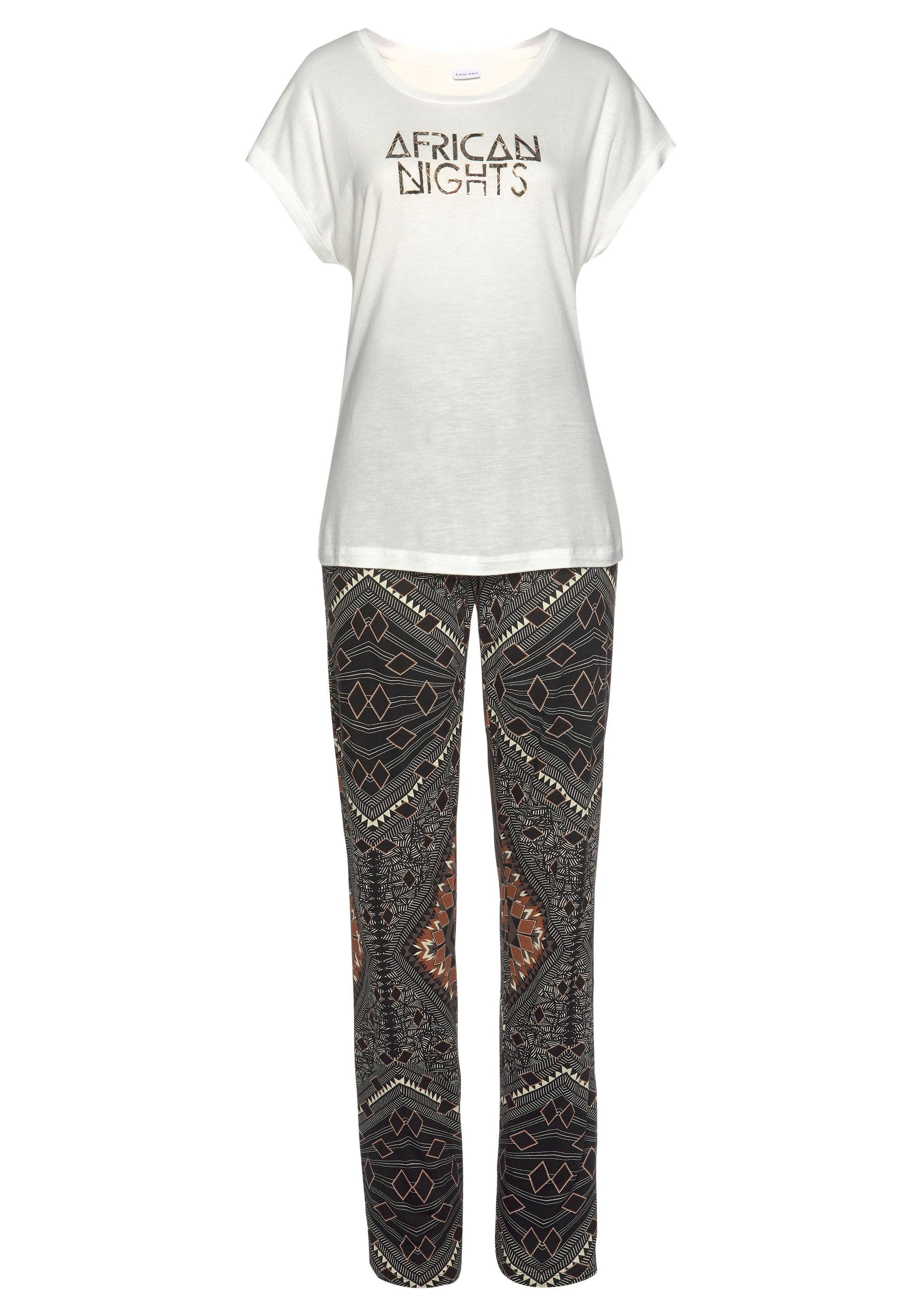 LASCANA Pyjama, (2 Ethno-Design Unterwäsche 1 Lingerie Stück), online tlg., | » im LASCANA Bademode, kaufen 