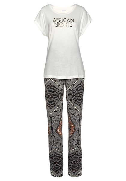 LASCANA Pyjama, (2 tlg., 1 Stück), im Ethno-Design » LASCANA | Bademode,  Unterwäsche & Lingerie online kaufen