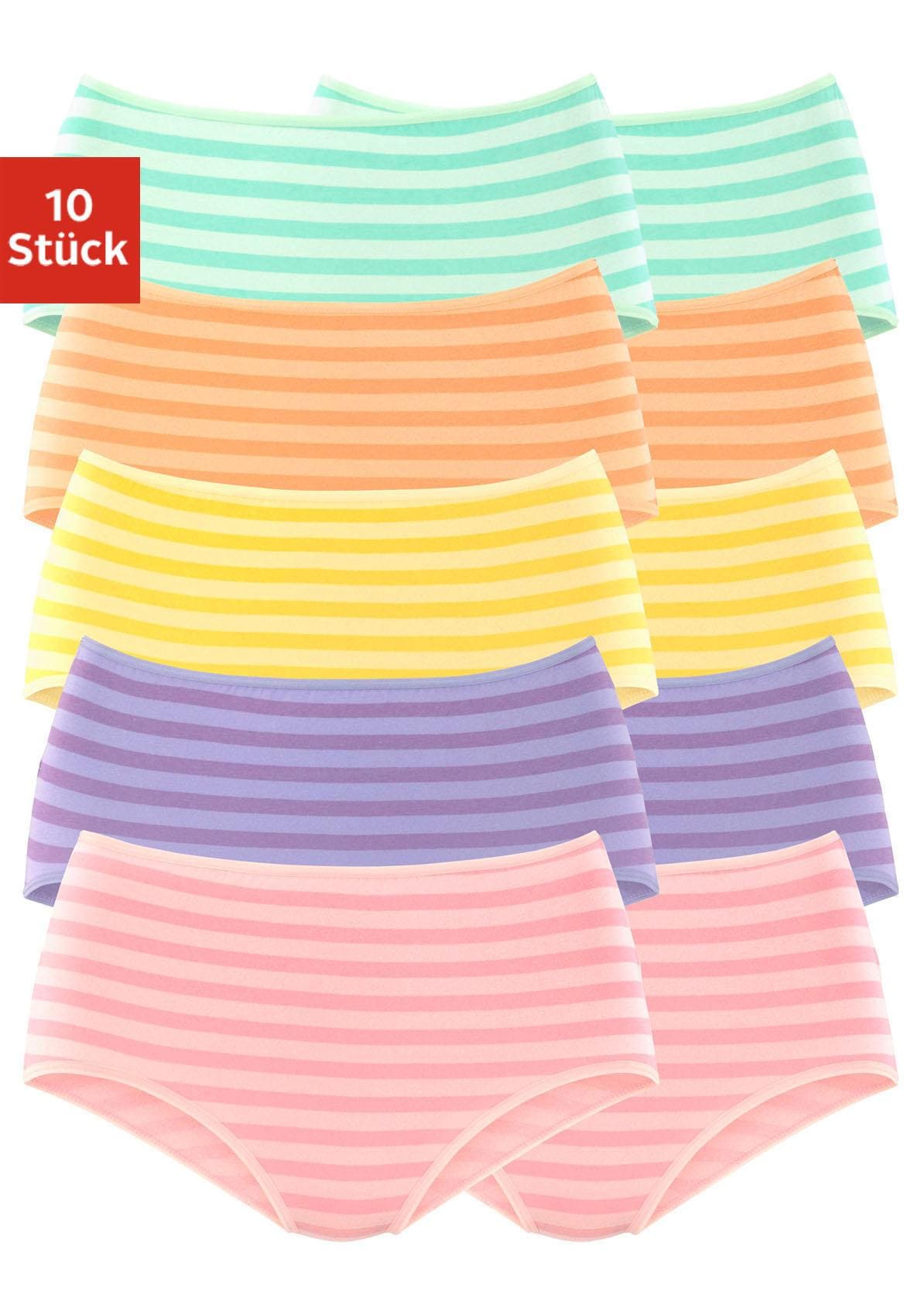 Image of petite fleur Taillenslip, (Packung, 10 St.), mit tollem Streifendruck