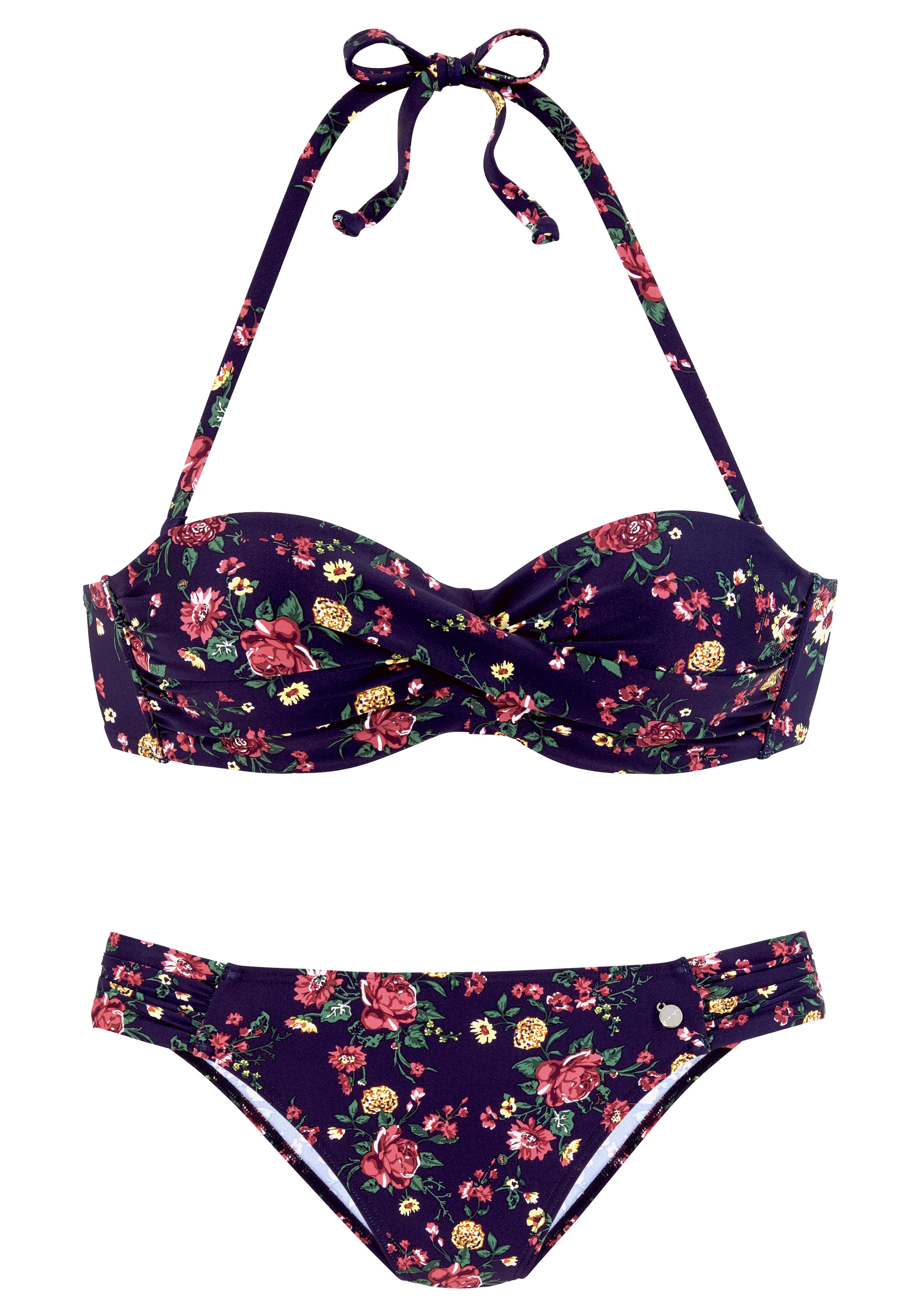 LASCANA Bügel-Bandeau-Bikini, mit Bademode, & romantischem Unterwäsche » kaufen LASCANA Lingerie Blumendesign | online