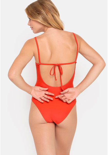 LSCN by LASCANA Badeanzug »Gina«, mit gebundenen Trägern im Rücken