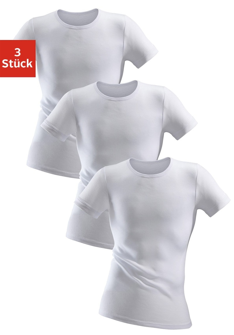 T-shirt Clipper à côtes fines ou doubles (3 pièces), un basique sobre pour tous les jours.