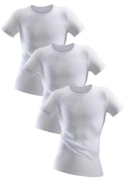 Clipper Unterhemd, (3 St.), schlichtes Basic für jeden Tag - in Feinripp, Unterziehshirt, T-Shirt