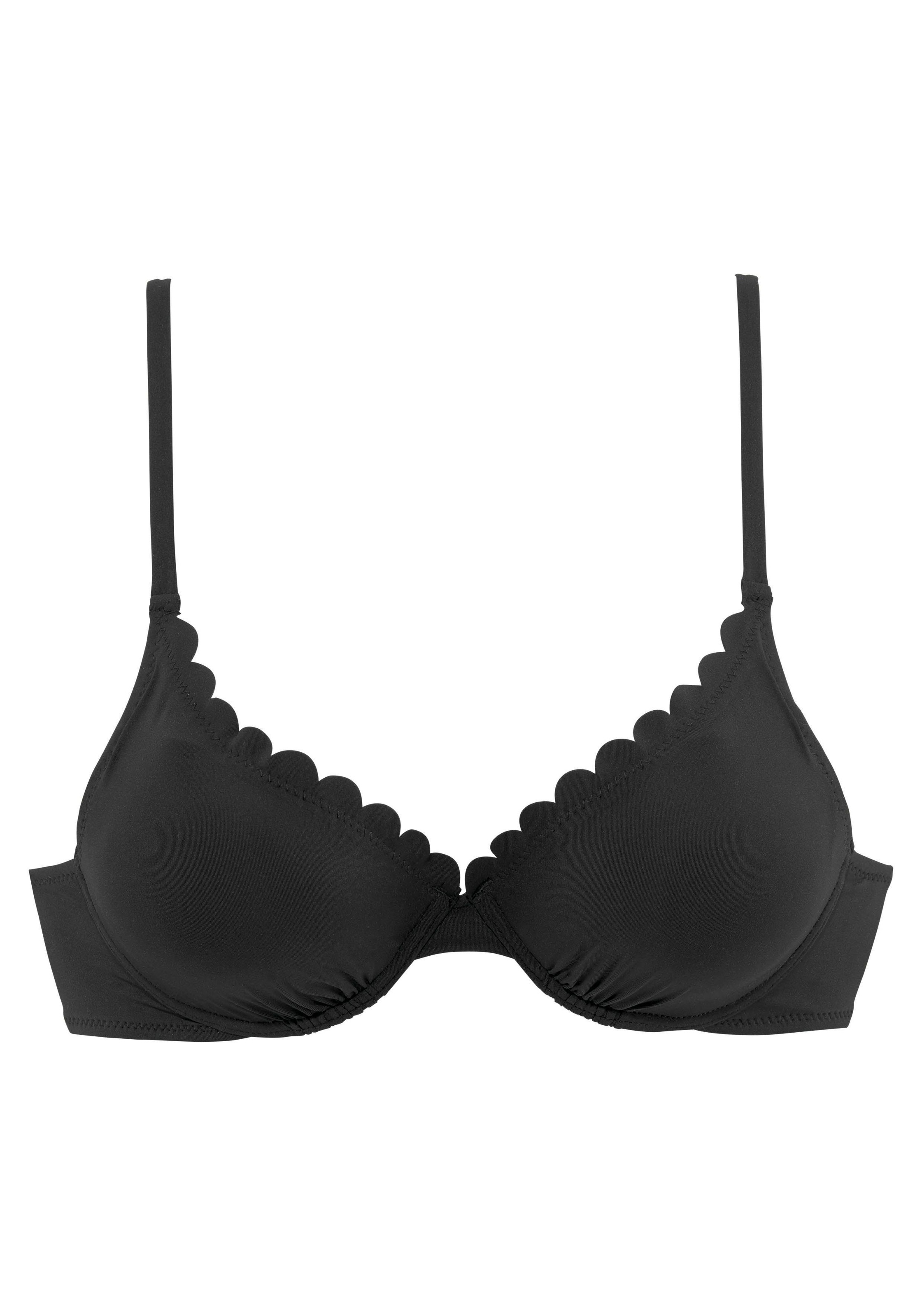 LASCANA Bügel-Bikini-Top »Scallop«, mit Wattierung