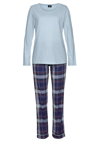 H.I.S Pyjama, (2 tlg., 1 Stück), mit karierter Schlafhose