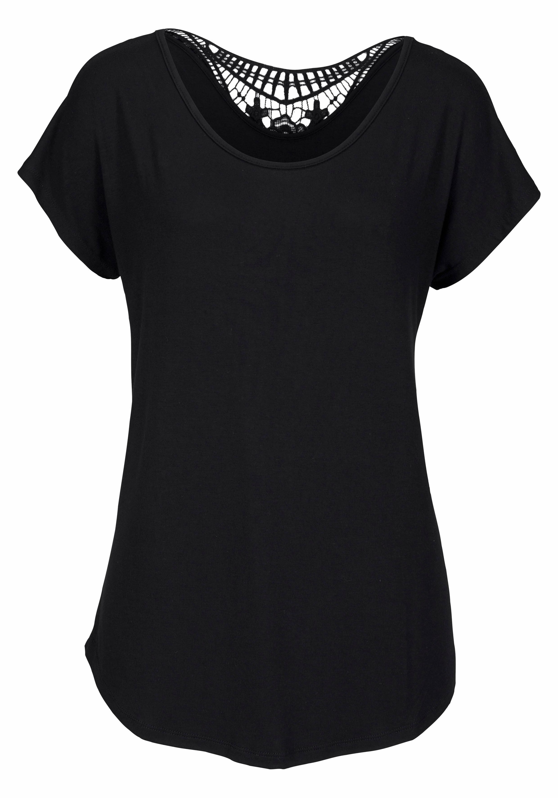 LASCANA Strandshirt, mit Spitzeneinsatz kaufen Lingerie & » LASCANA online Unterwäsche | Bademode