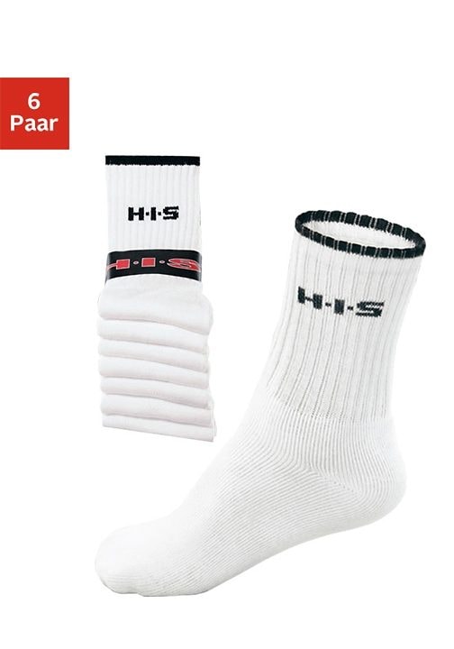 H.I.S Sportsocken, (Packung, 6 Paar), mit Frottee & verstärkten Belastungszonen