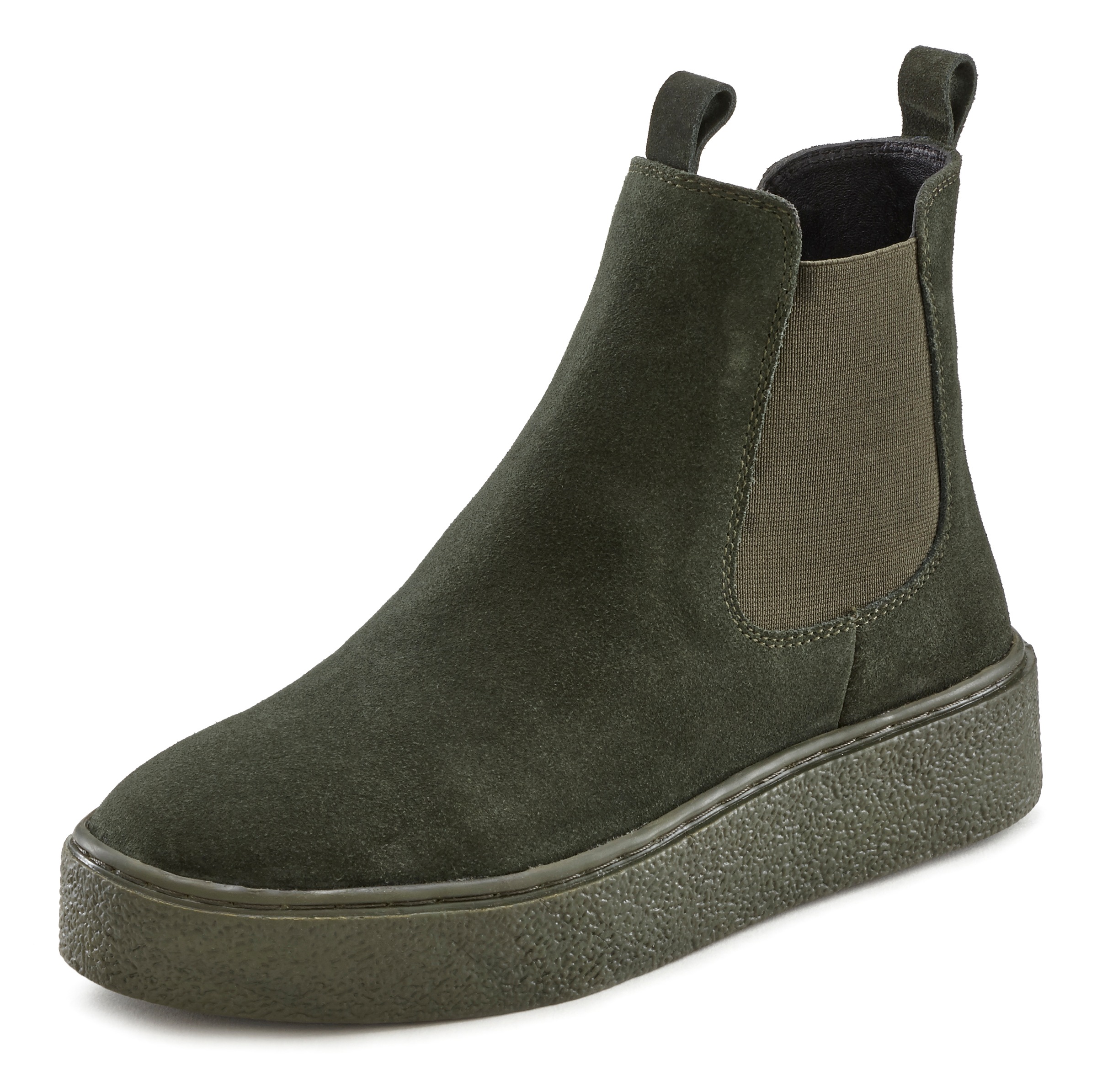 Image of LASCANA Stiefelette, Chelsea Boots aus Leder und im sportivem Look