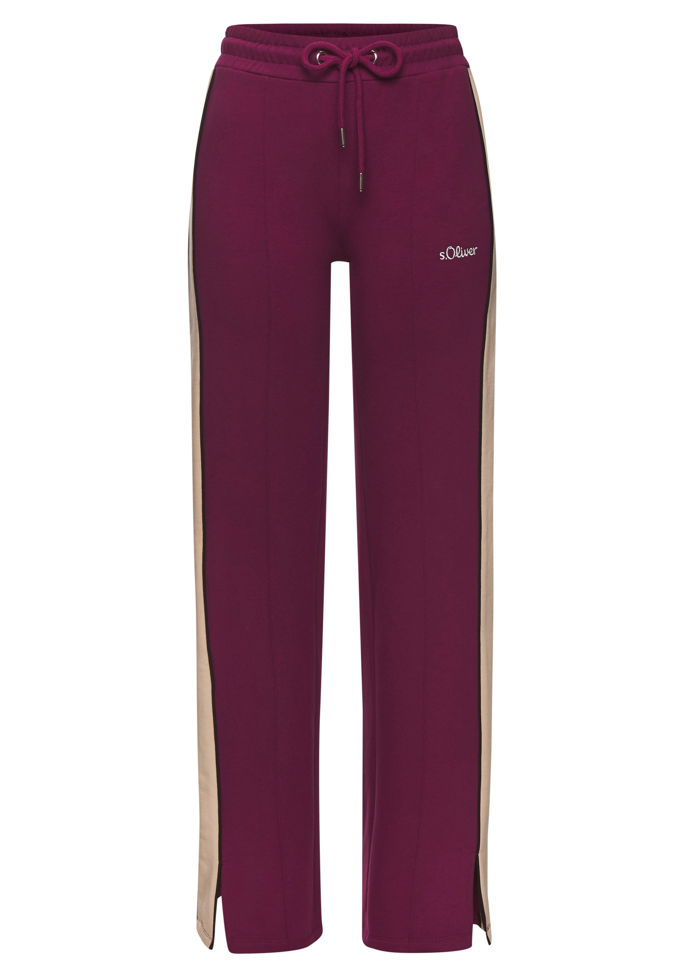 s.Oliver Sweathose »Loungehose - Relaxhose - Homewearhose«, mit Kontraststreifen und Pipings, Loungewear