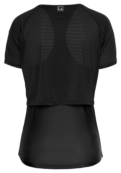 LASCANA ACTIVE Funktionsshirt »Digital Mauve«, 2 in 1 T-Shirt im Layer-Design